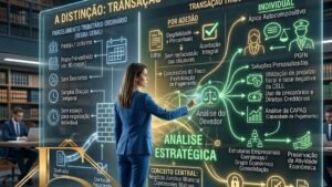 Quadro comparativo entre parcelamento ordinário, transação por adesão e transação individual na PGFN